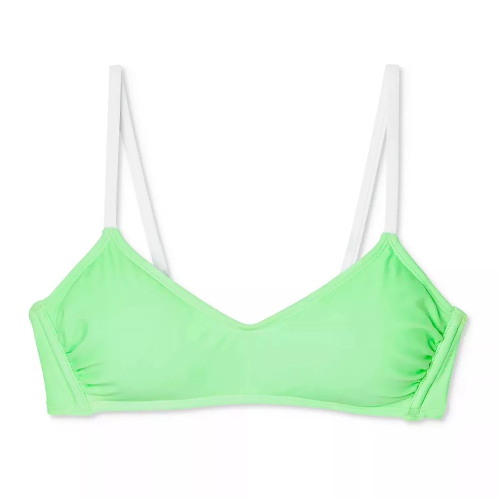 Neon green bikini top